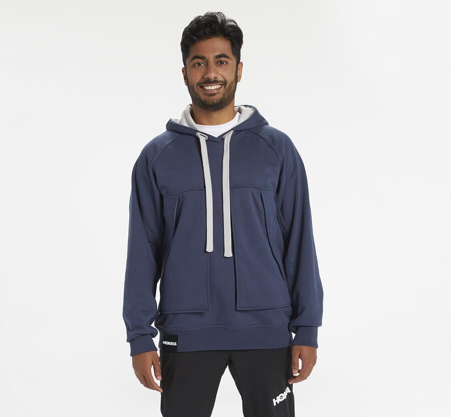 Hoka One One Bondi - Men Hoodie - Navy,Australia BMJ-267139